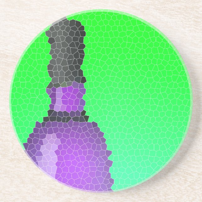 vin glas och flaska: nedfläckad glas underlägg (Framsidan)