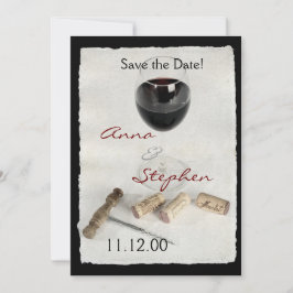 Vin glas och kork inbjudningar