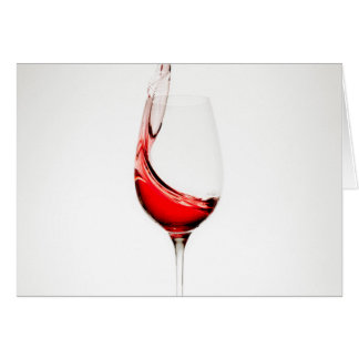 vin Glas stänk Hälsningskort