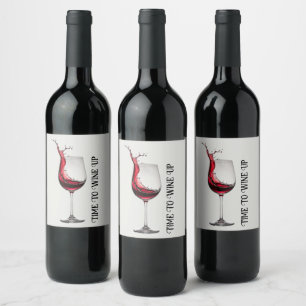 Vin-glascitattecken Vinflaska Etikett