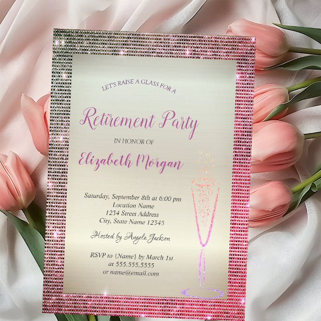 Vin glasdiamanter Ram Diamonds Pension Inbjudningar (Skapare uppladdad)