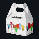 Vin-glasen "Celebrate"! Presentruta Presentaskar<br><div class="desc">ljusa färger,  vit ros-bakgrund</div>