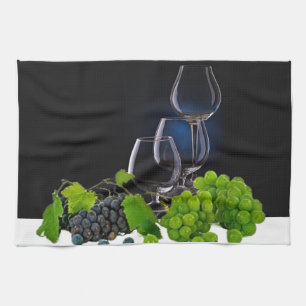 Vin Glasögon Kökshandduk