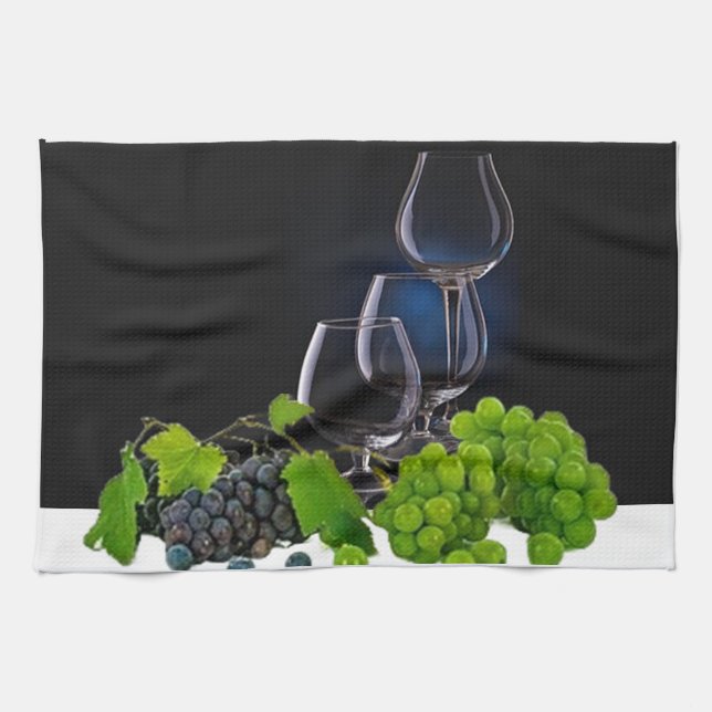 Vin Glasögon Kökshandduk (Horisontell)