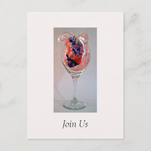 Vin Glass 3-vykort Vykort