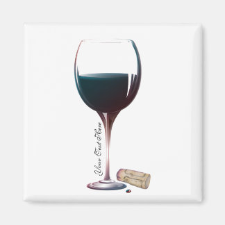 Vin Glass Art Personlig Logotyp Magnet