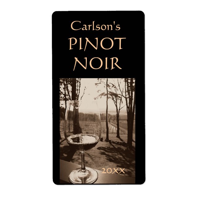 Vin Glass Homemade Vin-etiketter Fraktsedel (Framsidan)