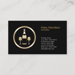 Vin Glass Icon Sommelier Affärskort Visitkort
