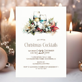 Vin Glass-julstjärtar Inbjudningar