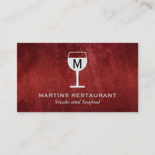 Vin Glass   Konstnärlig II (svart,röd) Visitkort