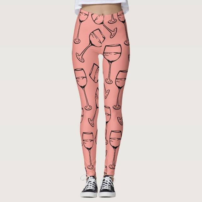 VIN GLASS MÖNSTER Leggings (Framsida)