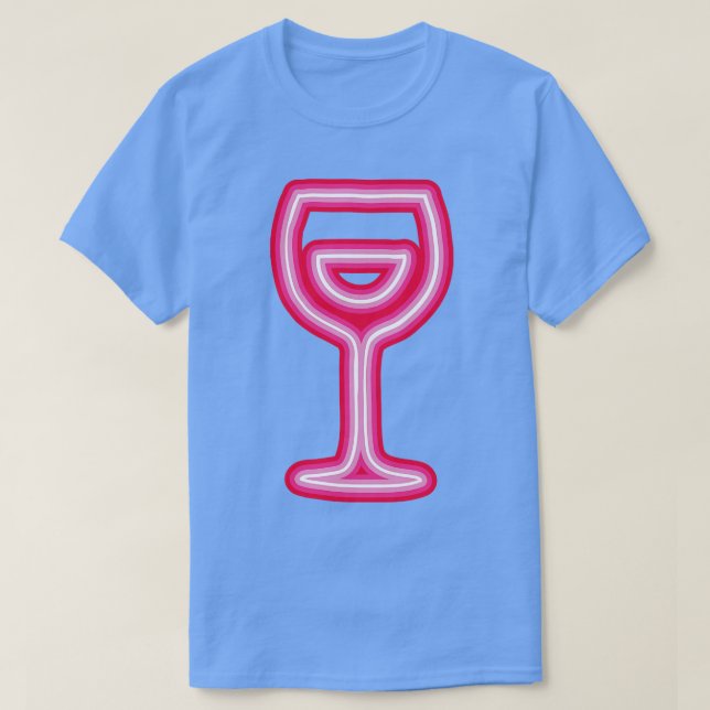 Vin Glass Nyon Illustration T Shirt (Design framsida)
