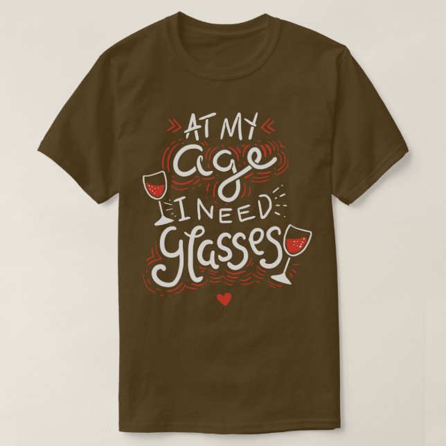 Vin Glass Ord T Shirt (Design framsida)