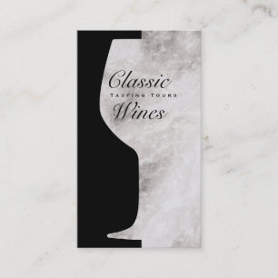 Vin Glass Räknarutrymme med Marble Background Visitkort