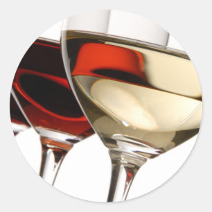 Vin Glass Runt Klistermärke