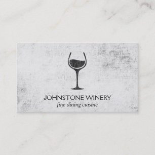 Vin Glass Rustic Visitkort