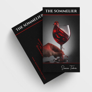 Vin Glass Sommelier Affärskort Visitkort