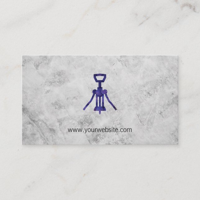 Vin Glass | Sommelier | Marble Tidsbeställning Kort (Framsida)