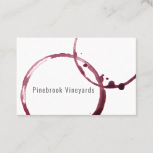 Vin Glass Stain Vineyard Winery Visitkort