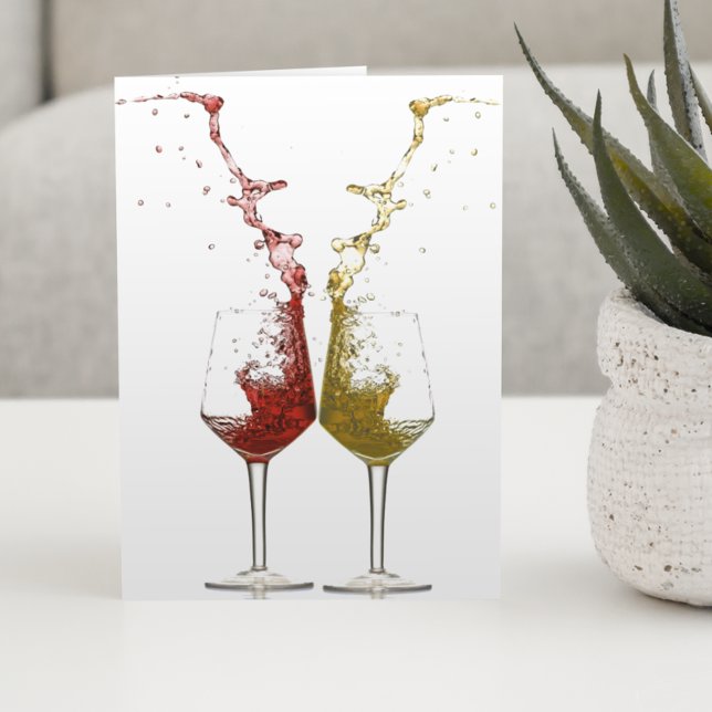Vin Glass Stänk Kort (Skapare uppladdad)