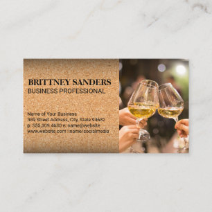 Vin Glass Toast Kork Struktur Visitkort