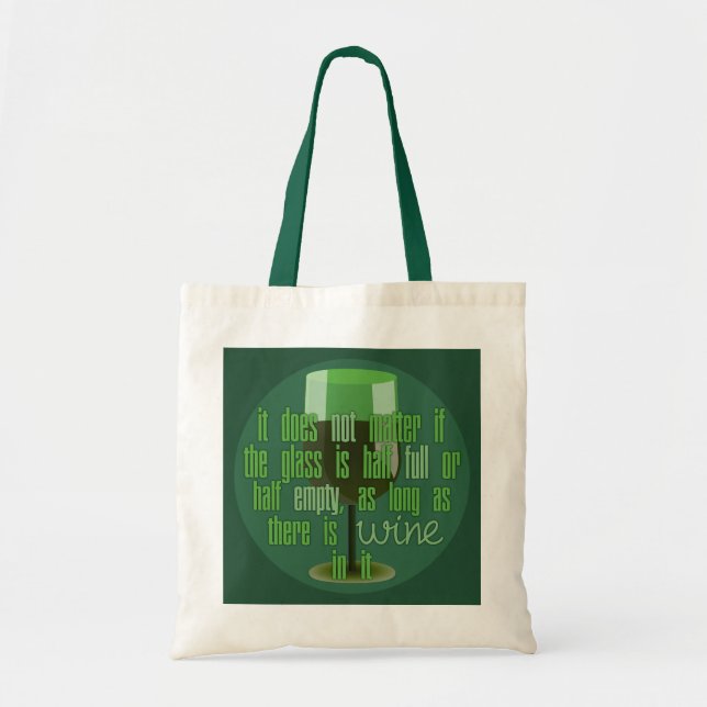 Vin Glass tote bags Tygkasse (Framsidan)