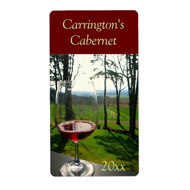 Vin Glass Vin-etikett Fraktsedel (Framsidan)