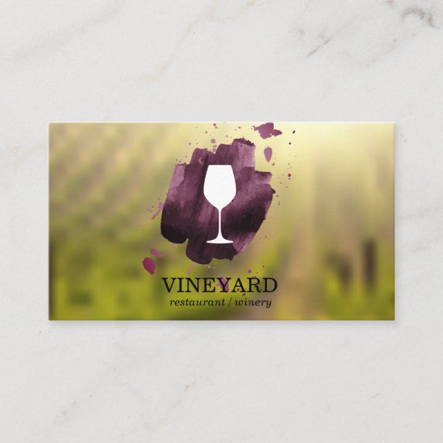 Vin Glass Vineyard Visitkort (Framsida)