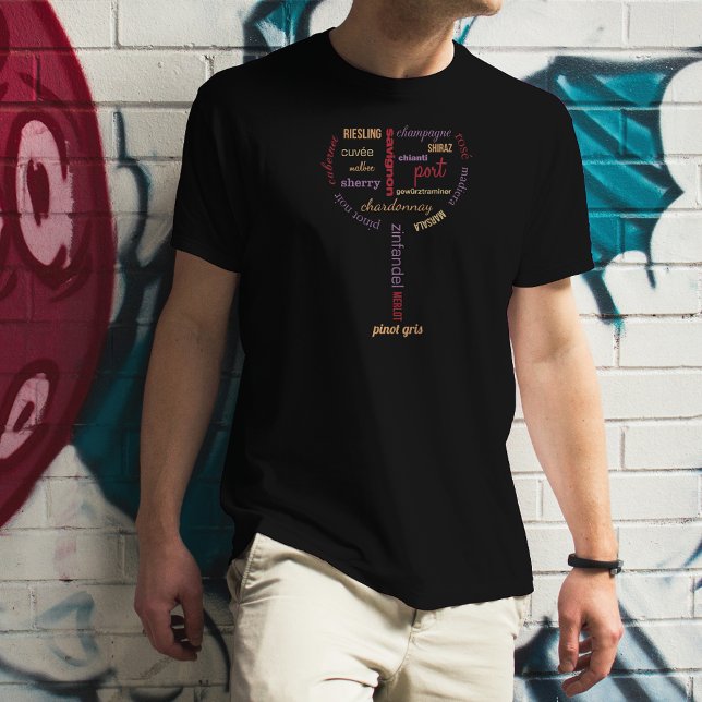Vin Glastypografi - modern T-shirt (Skapare uppladdad)