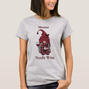 Vin Gnome Mamma Behöver Vin Personlig Rolig T Shirt