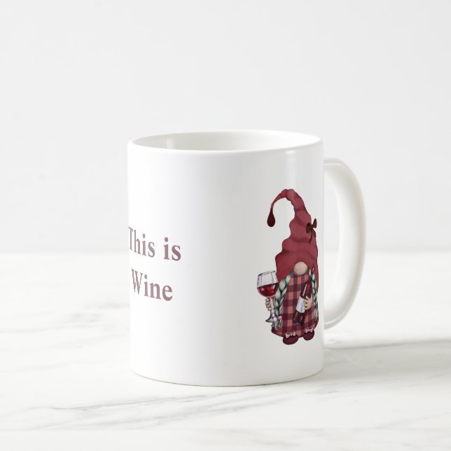 Vin Gnome Personalize Det här är Vin Kaffemugg (Framsida höger)