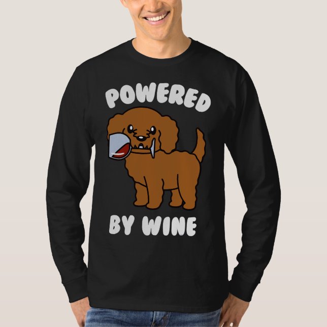 Vin Goldendoodle Hund Drink T Shirt (Framsida)