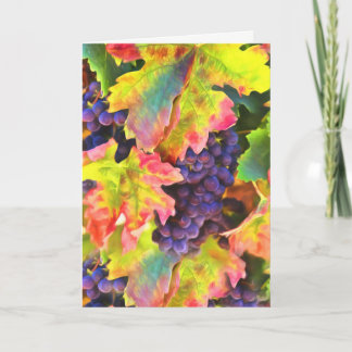 Vin Grape Harvest Blank Kort