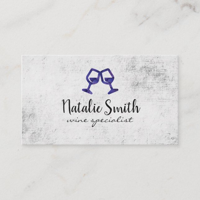 Vin Grapes Cheers Visitkort (Framsida)