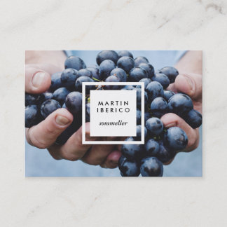 Vin Grapes Sommelier eller Vintner Visitkort