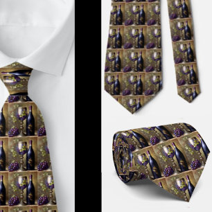 Vin Grapes Tuscan Vintage Vin Älskare Tie Slips