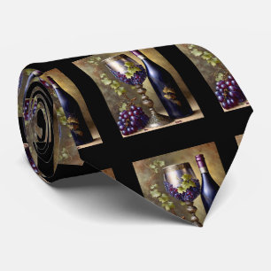 Vin Grapes Tuscan Vintage Vin Älskare Tie Slips