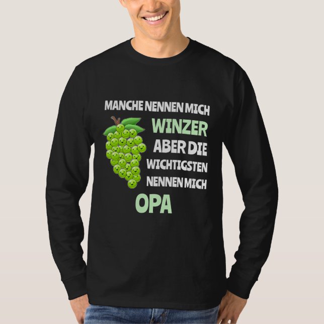Vin Grapes Vintage Winemaker Vin Tasting T Shirt (Framsida)