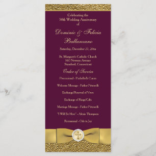 Vin Guld-Bröllop-årsdagen för Vow Renewal-programm Program