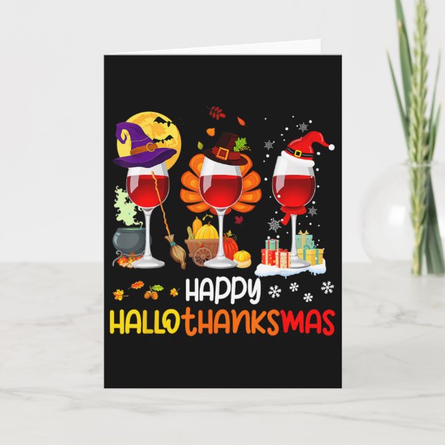 Vin Halloween Thanksgiving jul Lycklig Hallot  jul Kort (Framsida)