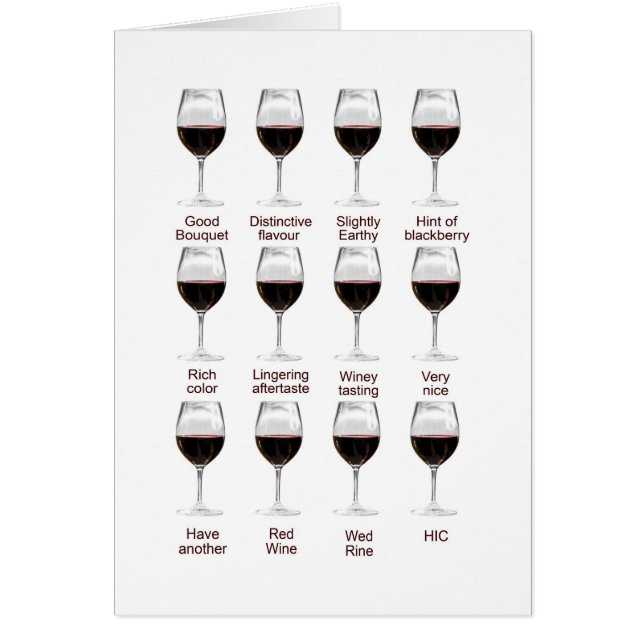 Vin Hälsningskort (Framsidan)