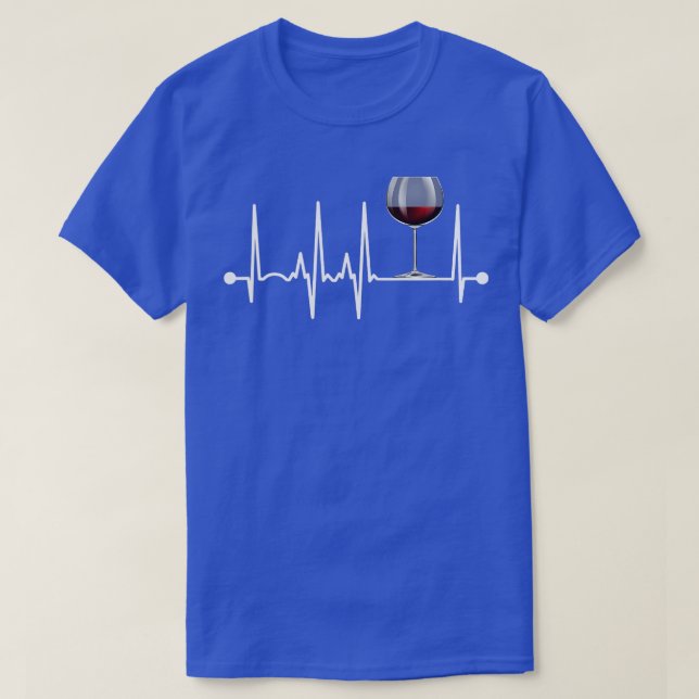 Vin Heartslag Vin Drinker Älskare Tasting Gift Win T Shirt (Design framsida)