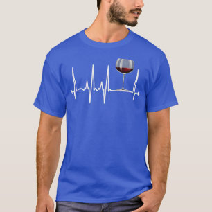 Vin Heartslag Vin Drinker Älskare Tasting Gift Win T Shirt