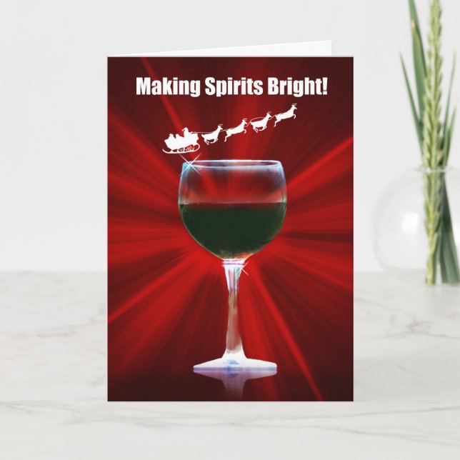 Vin Helgdag jul Kort (Framsida)