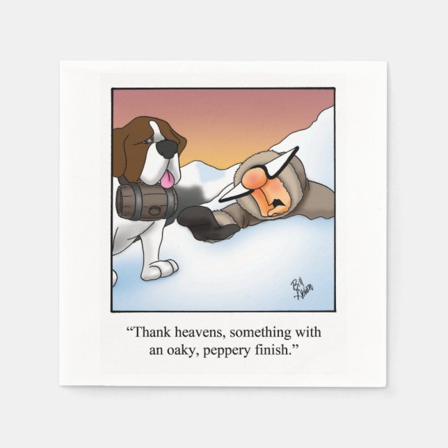 Vin Humor Cocktail Party Napkins Pappersservett (Framsidan)