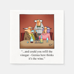 Vin Humor Cocktail Party Napkins Pappersservett