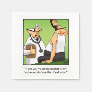 Vin Humor Cocktail Party Napkins Pappersservett