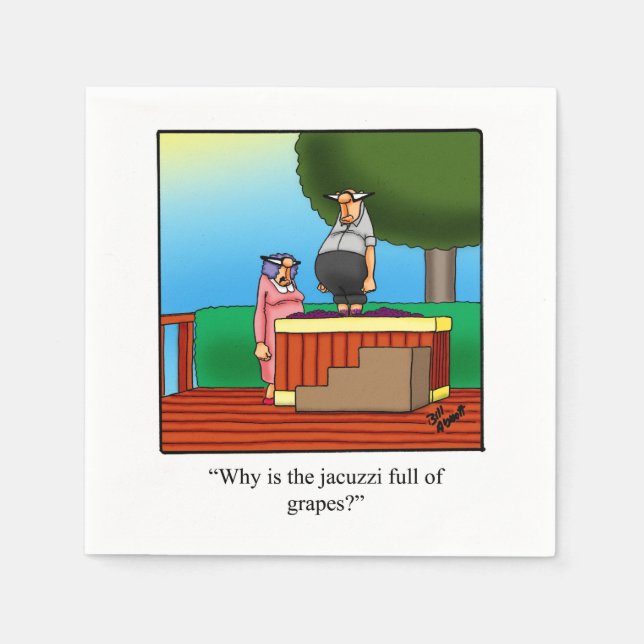 Vin Humor Cocktail Party Napkins Pappersservett (Framsidan)