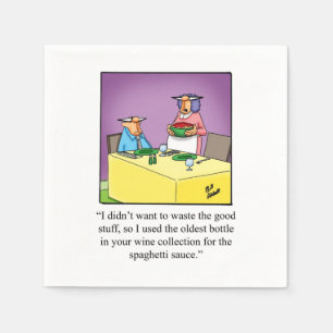 Vin Humor Cocktail Party Napkins Pappersservett