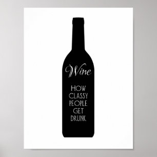 Vin, hur klassigt folk blir berusade poster